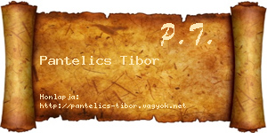 Pantelics Tibor névjegykártya